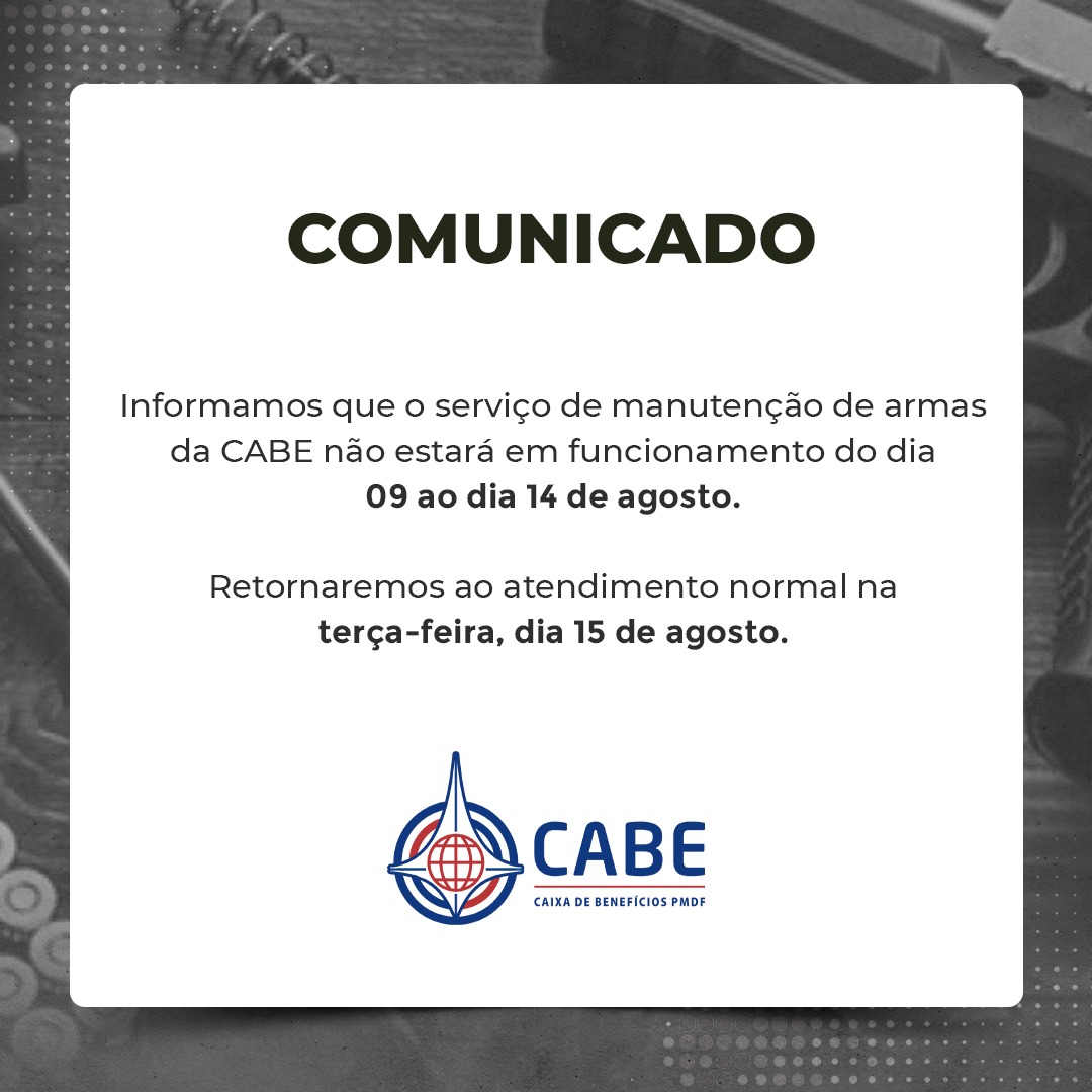 Manutenção de armas da CABE