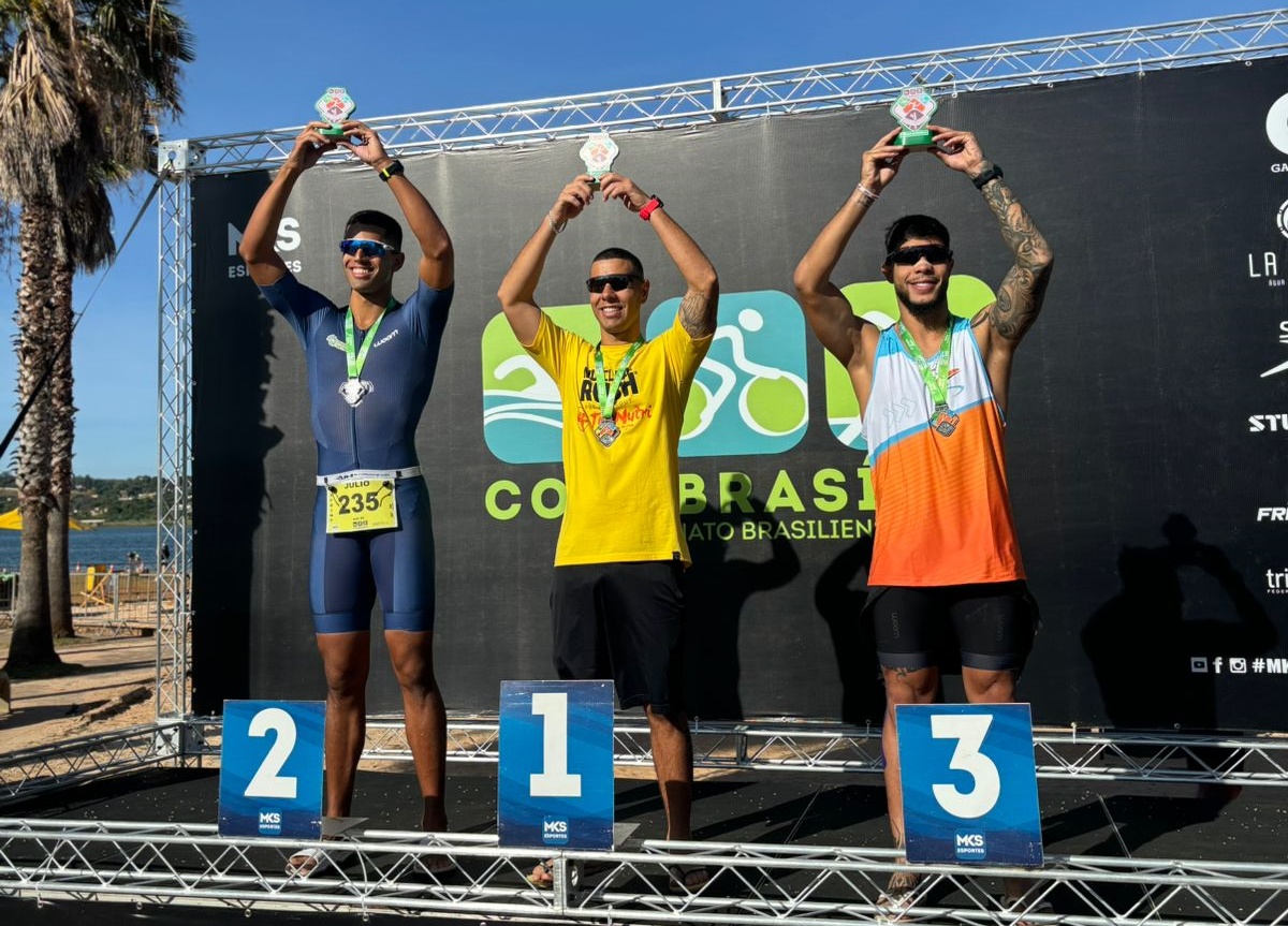 Policial militar sobe no pódio da Copa Brasília de Triathlon